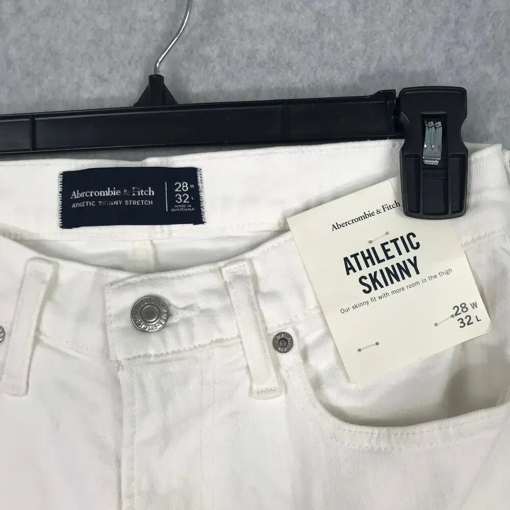 Abercrombie Fitch Jeans Mens 28x32 Athletic Skinny Knee Holes Distressed Stretch